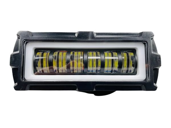 Фара LED прямокутна 6 LED діодів, 3D лінза, 9-32V, 6000К, IP67, LED CHIP 3030, 50MM X 120MM, чітка межа світла 2330