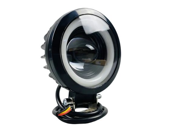 Світлодіодна фара LED кругла 40W + LED кільце, додаткове світло туманна фара 2411