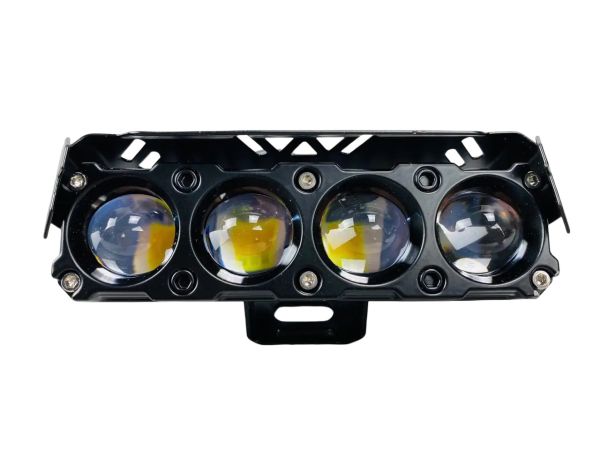 Фара LED 40W 8-80V з козирком алюмінієвий корпус ближній + дальній білий + помаранчевий IP67 2459