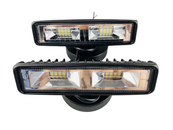 Фара LED прямокутна 18W, 8 LED CHIP, широкий промінь, 10/30V 6000K 1095