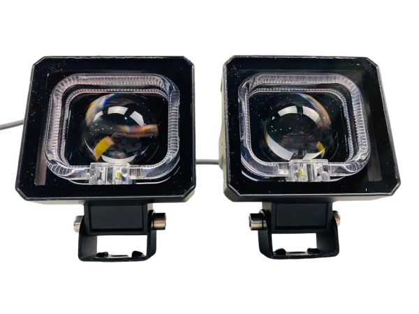 Фари-лінзи LED протитуманні 3.5 дюйма (90 ММ Х 90 ММ), 45 W, IP68, 9V-36V, 3400LM (комплект 2 шт) 3018