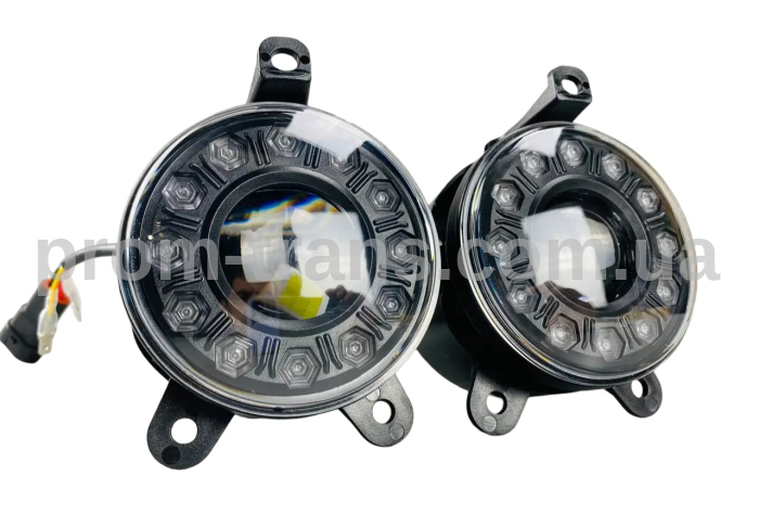 Світлодіодні протитуманні фари 6000LM 3.5 дюйма з дхо білий помаранчевий LED протитуманки IP67 ВАЗ 2518