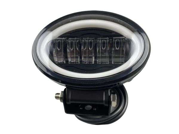 Кругла фара світлодіодна LED штатна для JCB протитуманна, додаткова фара LED овальна 10-80V 6000K 2192