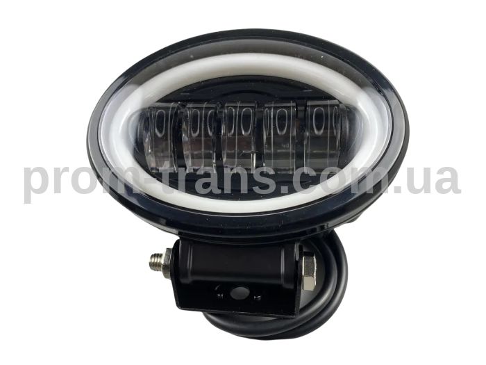 Кругла фара світлодіодна LED штатна для JCB протитуманна, додаткова фара LED овальна 10-80V 6000K 2192