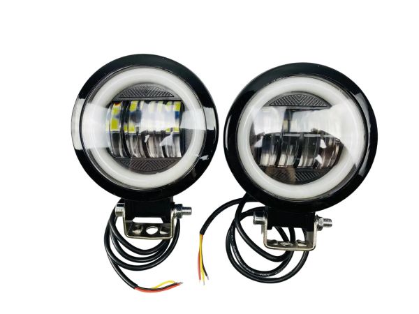 Світлодіодна лампа робочого освітлення, водонепроникна кругла фара 40W (+ LED кільце) для автомобіля 2332