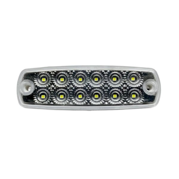 Габаритний ліхтар діодний 12-24V 12LED білий DEP-FR0178W (вир-во FORM PLAS)
