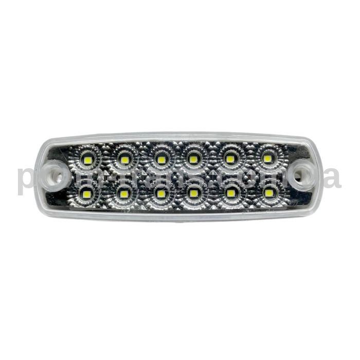 Габаритний ліхтар діодний 12-24V 12LED білий DEP-FR0178W (вир-во FORM PLAS)
