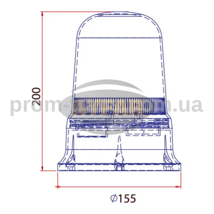 Маяк проблисковий помаранчевий LED 12-24V стаціонарний ТR503-8 (вир-во AYFAR Туреччина)