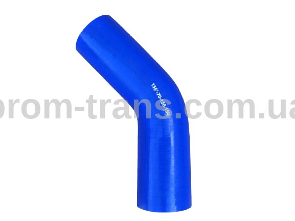 Патрубок силіконовий кутовий 135° D70 L150*150