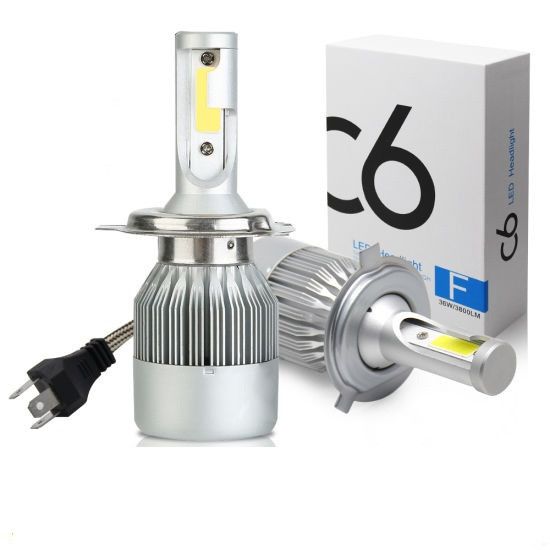 Світлодіодні LED C6 лампи H4 ближній/дальній 12-24В