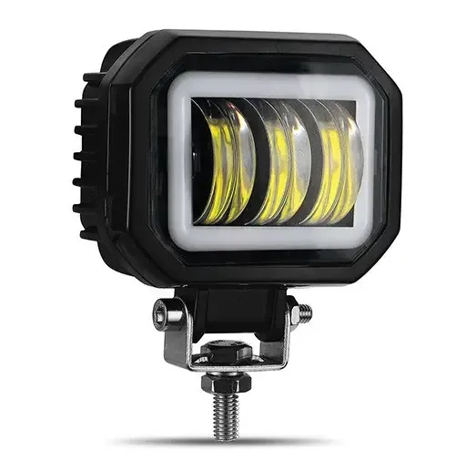 Фара світлодіодна LED квадратна противотуманна 30W + LED кільце з чіткою світловий кордоном 1571, 2076