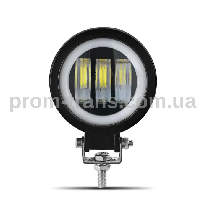 Фара світлодіодна протитуманна кругла LED 30W + LED кільце з чіткою світловий кордоном 1572, 2077
