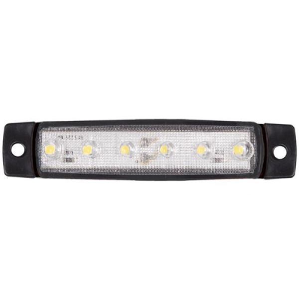 Габаритний ліхтар світлодіодний білий 6LED 12-24V FR0172W (вир-во FORM PLAS)