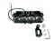 Фара LED 40W 8-80V с козырьком алюминиевый корпус ближний + дальний белый + оранжевый IP67 2459