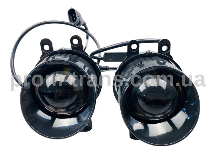 Фари-лінзи LED протитуманні 3.5 дюйма (90 ММ Х 90 ММ), 50 W, IP68, 9V-36V, 3400LM (комплект 2 шт) 3006