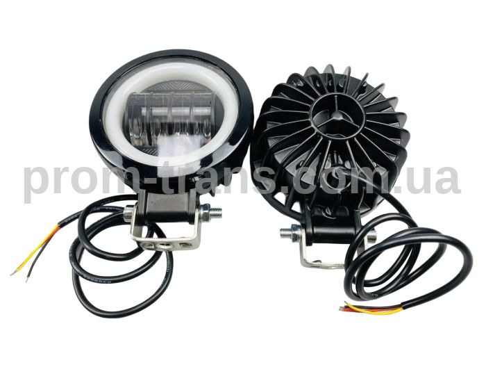 Світлодіодна лампа робочого освітлення, водонепроникна кругла фара 40W (+ LED кільце) для автомобіля 2332