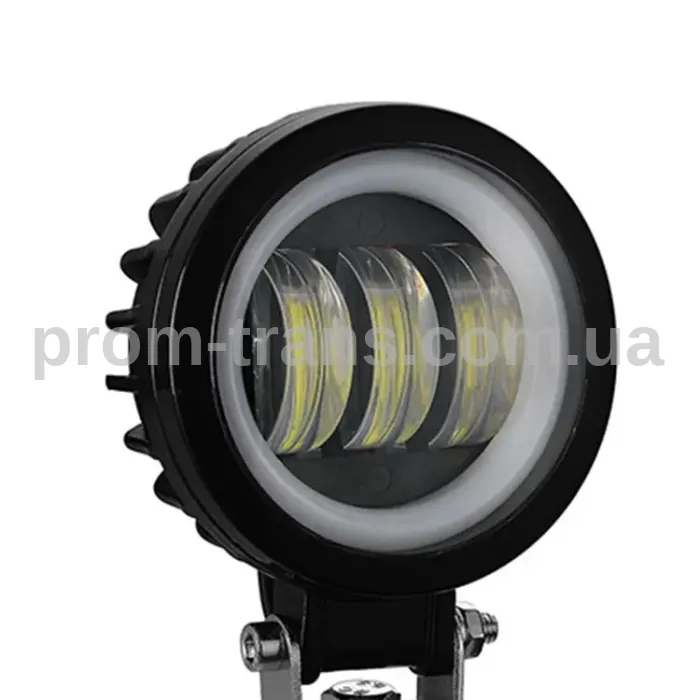 Фара світлодіодна протитуманна кругла LED 30W + LED кільце з чіткою світловий кордоном 1572, 2077