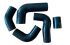 Патрубок радиатора ГАЗель (компл. 5 шт) (силикон) дв.406 3302-1303000