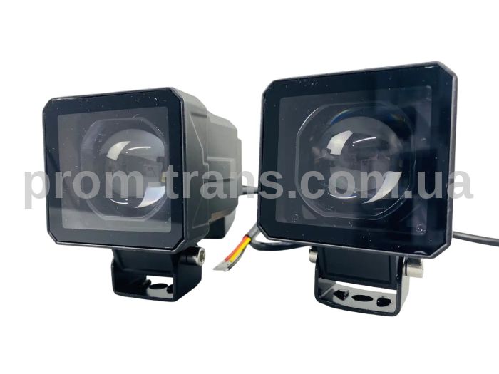 Фари-лінзи LED протитуманні 3.5 дюйма (90 ММ Х 90 ММ), 45 W, IP68, 9V-36V, 3400LM (комплект 2 шт) 2567