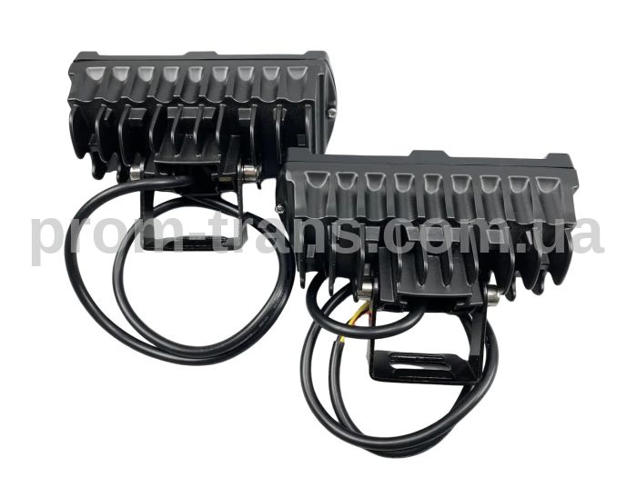 Фара LED прямокутна 6 LED діодів, 3D лінза, 9-32V, 6000К, IP67, LED CHIP 3030, 50MM X 120MM, чітка межа світла 2330