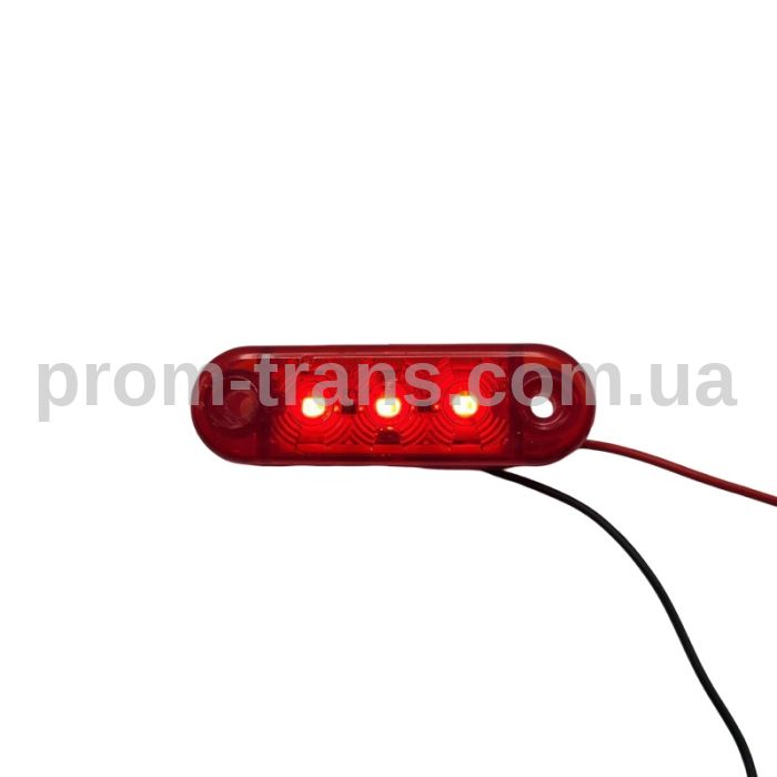 Габаритний ліхтар діодний 12-24V 3LED червоний DEP-FR0171R (вир-во FORM PLAS)