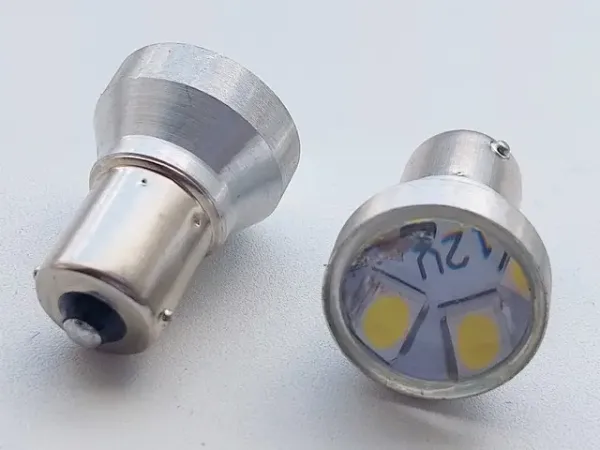 Потужні світлодіодні лампочки 6SMD (ЛІНЗА) P21W BA15S