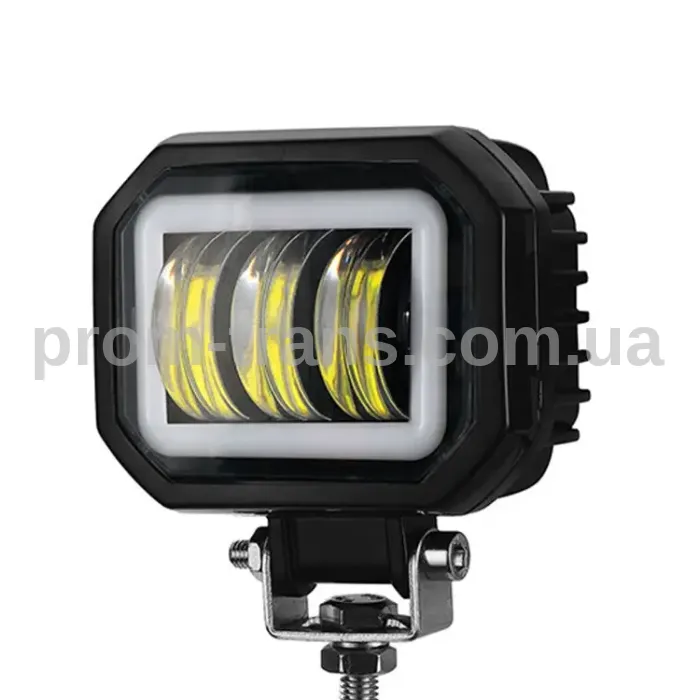 Фара світлодіодна LED квадратна противотуманна 30W + LED кільце з чіткою світловий кордоном 1571, 2076