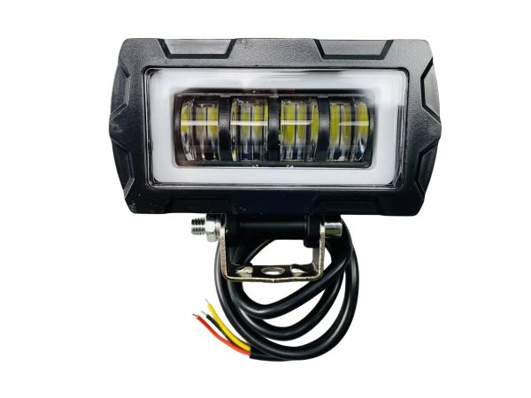 Фара LED прямокутна 6 LED діодів 3D лінза 9-32V 6000К, IP67 світлодіодна протитуманна фара 2331