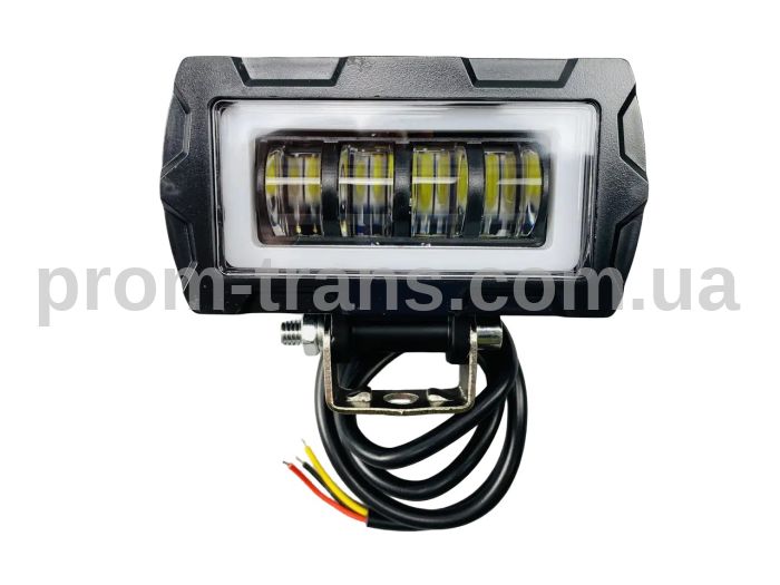 Фара LED прямокутна 6 LED діодів 3D лінза 9-32V 6000К, IP67 світлодіодна протитуманна фара 2331