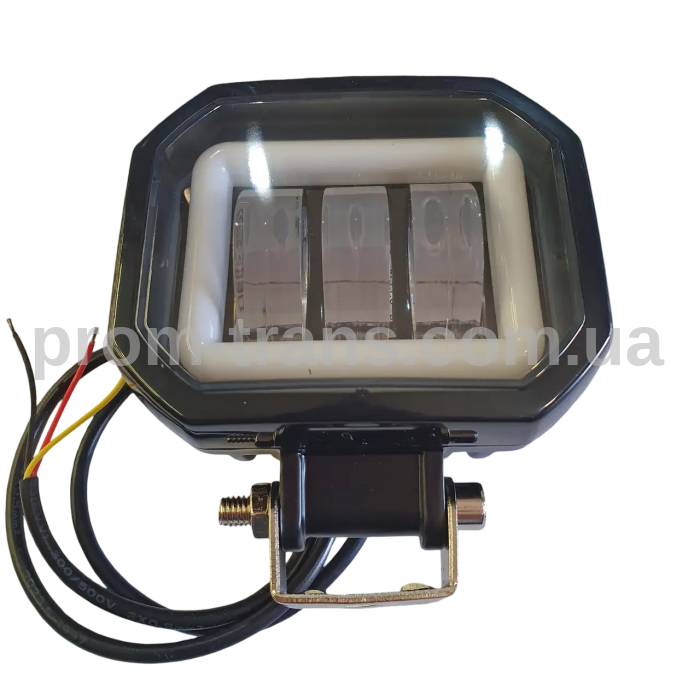 Фара світлодіодна LED квадратна противотуманна 30W + LED кільце з чіткою світловий кордоном 1571, 2076