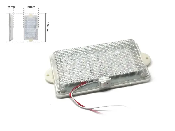 Плафон салону LED SND-0015 24V 60 SMD 2835 із вимикачем 293000027