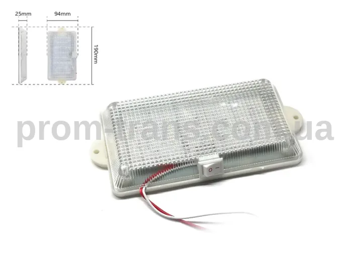 Плафон салону LED SND-0015 24V 60 SMD 2835 із вимикачем 293000027