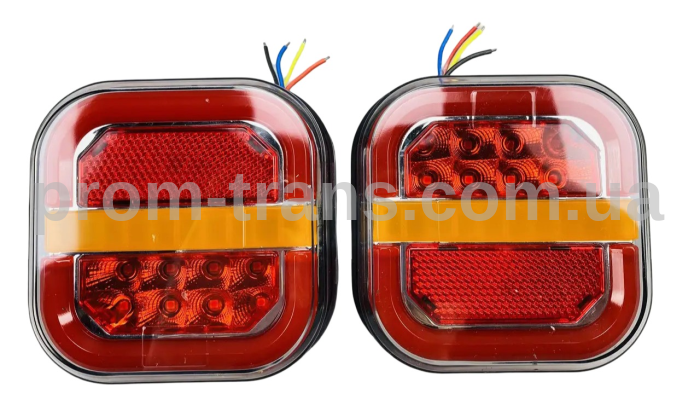 Ліхтар LED задній DRL світло IP67 12В-36В, стоп-сигнал повороту світлодіодний задній габаритний 2434
