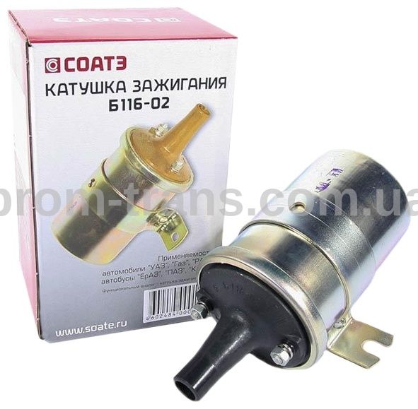 Котушка запалювання ГАЗ, УАЗ Б116-02 (вир-во СОАТЭ)