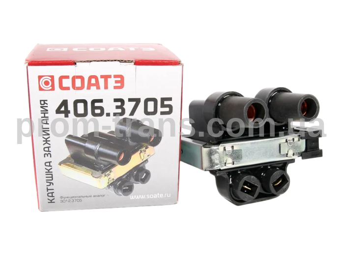Котушка запалювання ГАЗель, ГАЗ-3302, 3110 (ЗМЗ-406) 406.3705 (вир-во СОАТЭ)