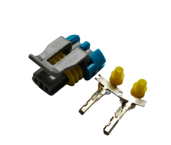 Авто роз'єм гніздовий 2-х контактний аналог Delphi 12052644 Metri-Pack Series 150 для датчика коленвала ВАЗ