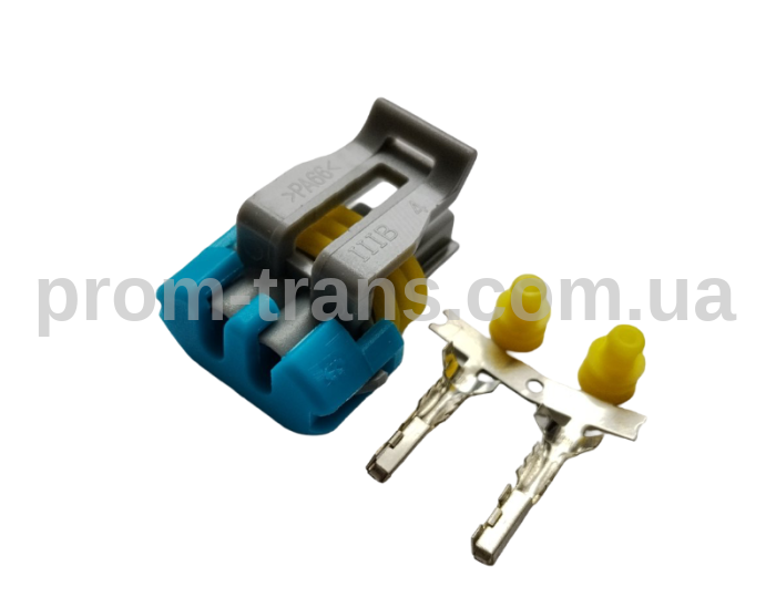 Авто роз'єм гніздовий 2-х контактний аналог Delphi 12052644 Metri-Pack Series 150 для датчика коленвала ВАЗ