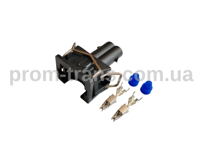 Автомобільний роз'єм гніздовий 2-х контактний аналог TE 829441-1 Delphi 15327868 серії 2,8мм для форсунок bosch 0280158502 датчика детонації ВАЗ 2108-2115 2110-2112