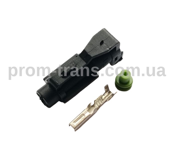 Автомобільний роз'єм гніздовий 1-но контактний аналог KET MG6102785 серії 1,8мм для китайських блоків розпалювання ксенонових ламп