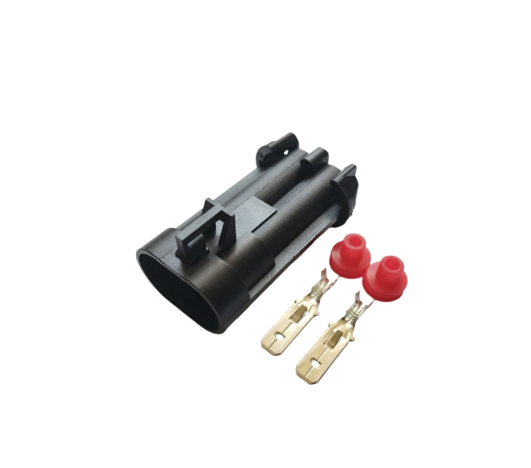 Авто роз'єм штирьовий 2-х контактний Deiphi 15363993 серії 630 metri-pack для вентилятора радіатора BOSCH