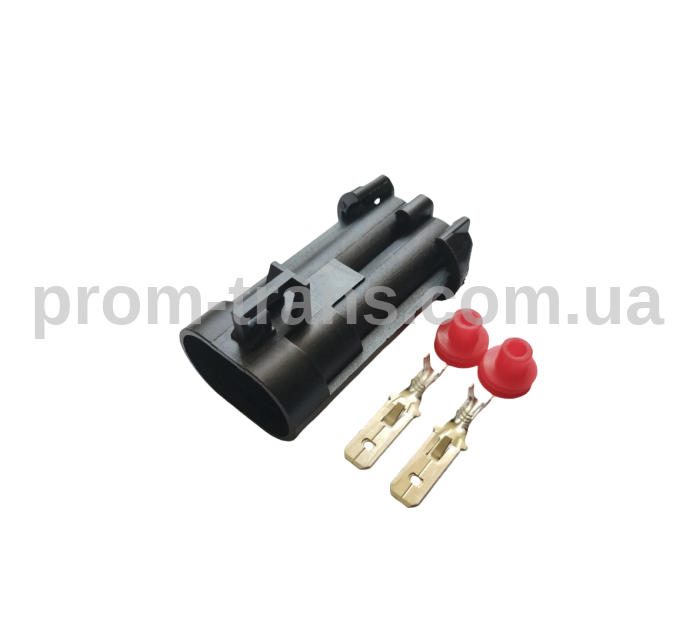 Авто роз'єм штирьовий 2-х контактний Deiphi 15363993 серії 630 metri-pack для вентилятора радіатора BOSCH