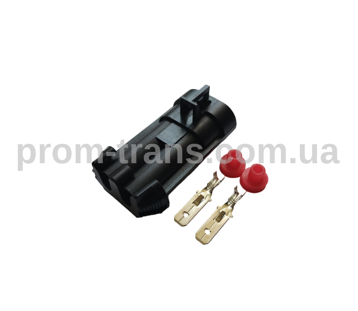 Авто роз'єм штирьовий 2-х контактний Deiphi 15363993 серії 630 metri-pack для вентилятора радіатора BOSCH
