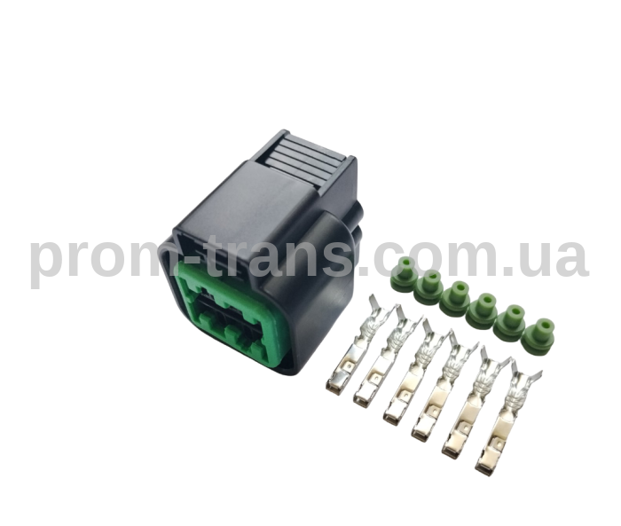 Авто роз'єм гніздовий 6-ти контактний аналог KUM PB625-06027