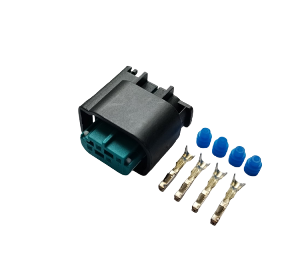 Авто роз'єм гніздовий 4х контактний аналог АМР 1-967640-1 MICRO QUADLOK