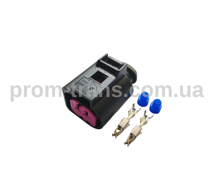 Авто разъем генздовой 2х контактный аналог WAG 1JO 973 772