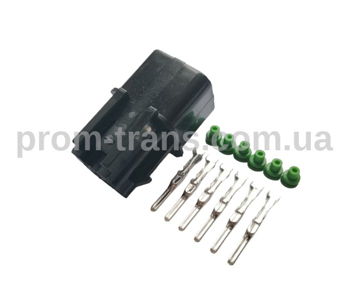 Авто роз'єм герметичний штирьовий 6-ти контактний аналог KUM PB621-06020