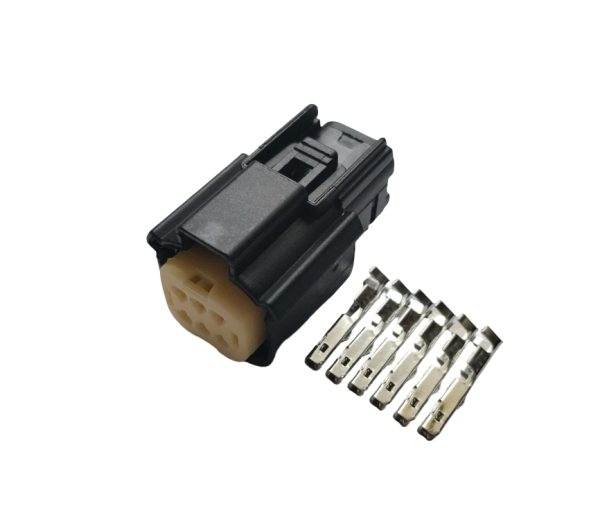 Авто роз'єм 6-ти контактний гніздовий аналог Molex 33472-0601