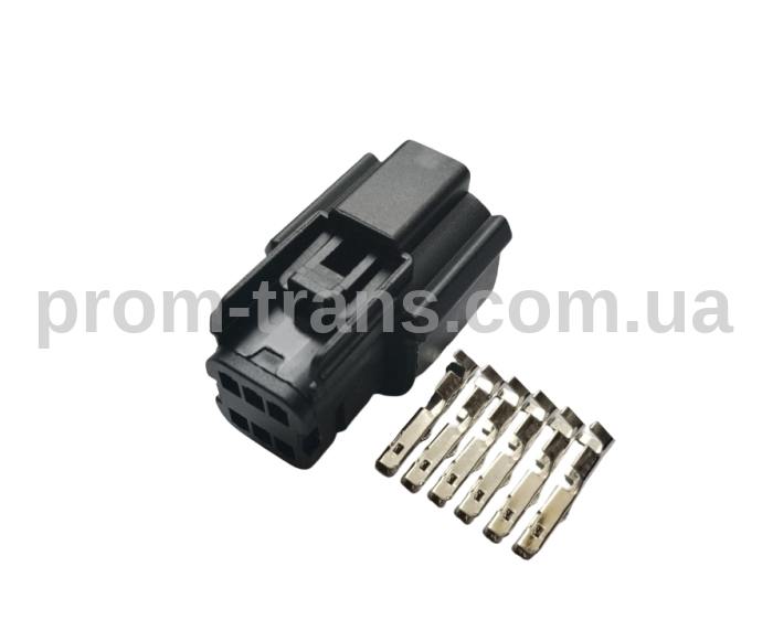 Авто роз'єм 6-ти контактний гніздовий аналог Molex 33472-0601