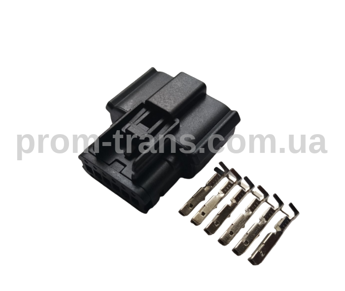 Авто роз'єм 6-ти контактний гніздовий серії 1,2мм аналог Molex 33471-0601