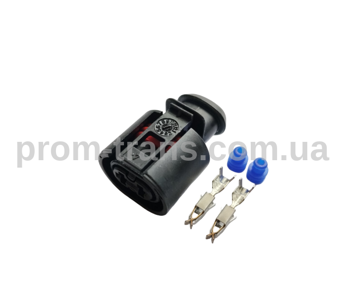 Авто разъем 2-x контактный гнездовой аналог Volkswagen 357 973 202